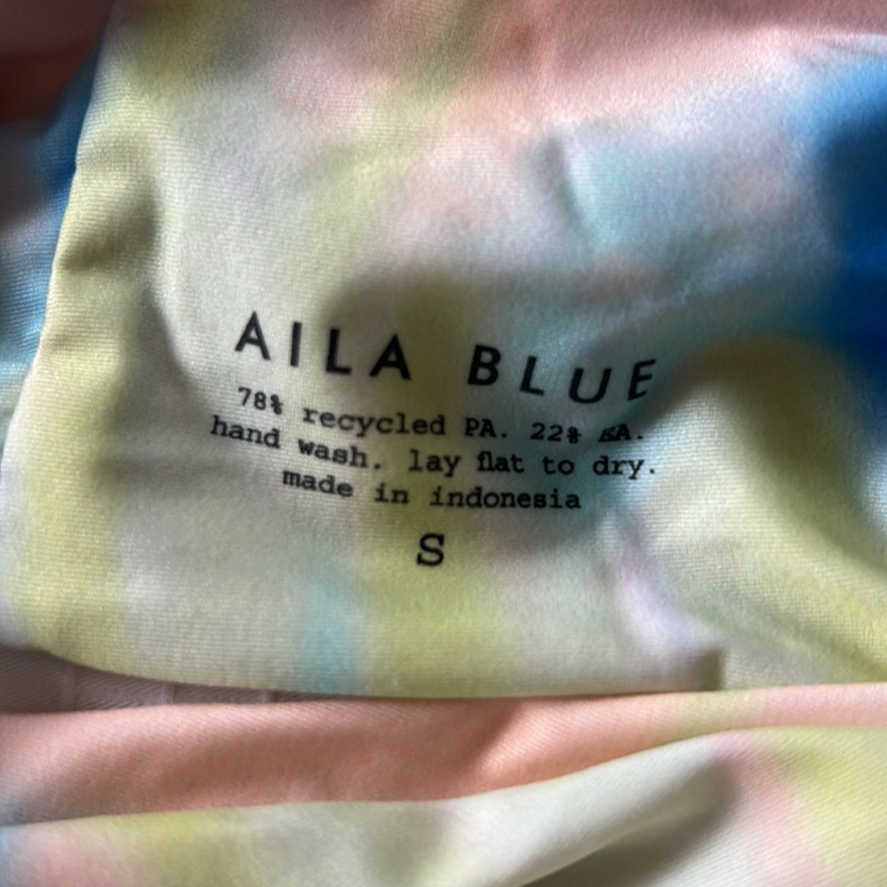 NWOT Aila Blue Felix Top - Acid Tie Dye - Eco Small - Picture 8 of 9